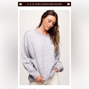 Nuuds Heather Gray Women's Crew Neck Sweater